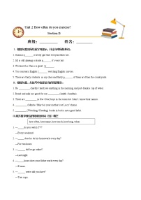 初中英语人教新目标 (Go for it) 版八年级上册Section B精品综合训练题