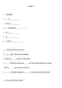 初中英语外研版 (新标准)七年级上册Module 1 My classmates综合与测试习题