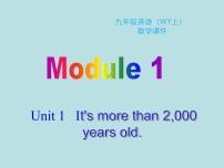 初中外研版 (新标准)Module 1 Wonders of the worldUnit 1 It’s more than 2000 years old.教学ppt课件