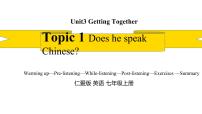 初中仁爱科普版Topic 1 Does he speak Chinese?备课ppt课件