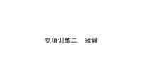 人教版九年级英语下知识专项训练2 冠词习题课件