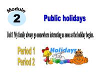 外研版 (新标准)九年级上册Module 2 Public holidaysUnit 1 My family always go somewhere interesting as soon as th