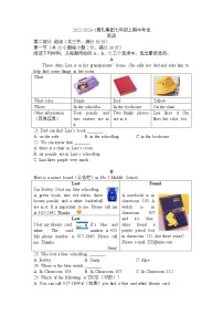 湖南省长沙市雅礼集团2022-2023学年七年级上学期期中考试英语试卷(含答案)