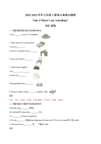 Unit 4  2022-2023学年七年级上册单元重难点精练 (词汇+语法+单元检测卷)