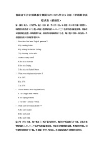 湖南省长沙市明德教育集团2022-2023学年九年级上学期期中英语试卷 （含答案）