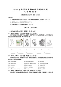 广西防城港市上思县2022-2023学年八年级上学期期中教学质量监测英语试题 (含答案)