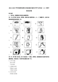 陕西省西安市新城区爱知中学2022-2023学年七年级(上学期)期中英语试卷(含答案)