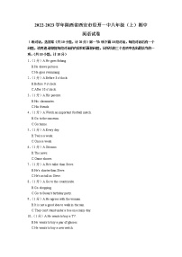 陕西省西安市经开区第一中学2022-2023学年八年级上学期期中英语试卷（含答案）