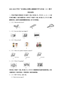 广东省佛山市狮山镇桃园初级中学2022-2023学年七年级上学期期中英语试卷(含答案)