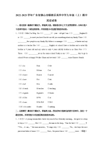 广东省佛山市顺德区英华中学2022-2023学年九年级（上学期）期中英语试卷(含答案)