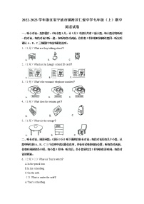 浙江省宁波市镇海区仁爱中学2022-2023学年七年级（上学期）期中英语试卷（含答案）