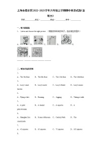 上海市嘉定区2022-2023学年六年级上学期期中英语试题(含答案)