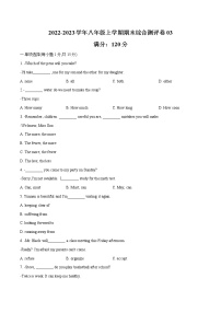 考点15 2022-2023学年八年级期末满分冲刺(人教版)-期末综合测评卷03(不含听力)