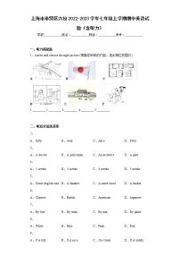 上海市奉贤区六校2022-2023学年七年级上学期期中英语试题(含答案)