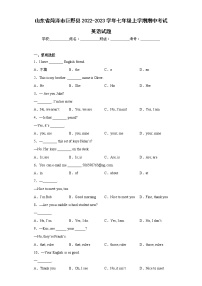 山东省菏泽市巨野县2022-2023学年七年级上学期期中考试英语试题(含答案)