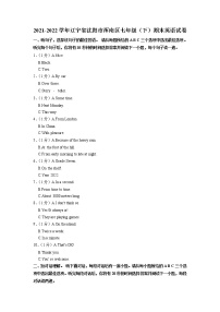 辽宁省沈阳市浑南区2021-2022学年七年级下学期期末测试英语试卷