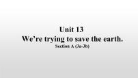 人教新目标 (Go for it) 版九年级全册Unit 13 We’re trying to save the earth!Section A课文课件ppt