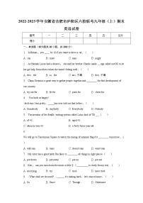 安徽省合肥市庐阳区六校联考2022-2023学年九年级上学期期末英语试卷(含答案)