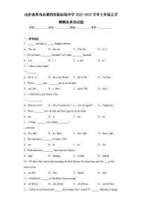 山东省青岛市第四实验初级中学2022-2023学年七年级上学期期末英语试题(含答案)