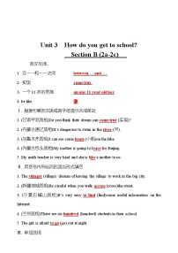 人教新目标 (Go for it) 版七年级下册Unit 3 How do you get to school?Section B一课一练