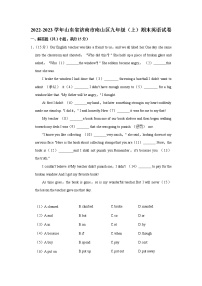 山东省济南市南山区2022-2023学年九年级上学期期末英语试题(含答案)