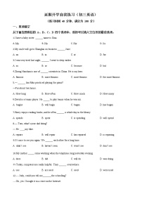 初中英语中考复习 精品解析：2020年北京市朝阳区中考零模英语试题（原卷版）