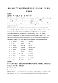 山东省聊城市东阿实验中学2022-2023学年八年级上学期期末英语试卷(含答案)