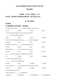 初中英语中考复习 精品解析：辽宁省铁岭市、葫芦岛市2020年中考英语试题（原卷版）