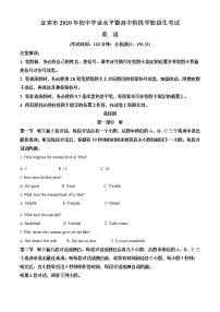 初中英语中考复习 精品解析：四川省宜宾市2020年中考英语试题（原卷版）