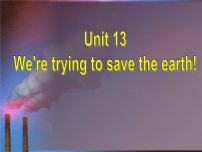 初中英语人教新目标 (Go for it) 版九年级全册Unit 13 We’re trying to save the earth!Section A课堂教学课件ppt