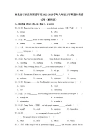 河北省石家庄外国语学校2022-2023学年八年级上学期期末英语试卷 (含答案)