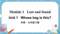 英语外研版 (新标准)Unit 1 Whose bag is this?完美版ppt课件