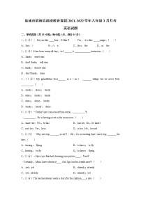 盐城市滨海县滨淮教育集团2021-2022学年八年级3月月考英语试题（含解析）