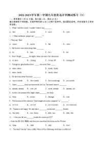 2022-2023学年第二学期九年级英语开学测试练习（3）