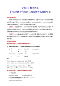 【中考二轮复习】2023年英语高频考点汇编——学案16 被动语态(解析+原卷版)