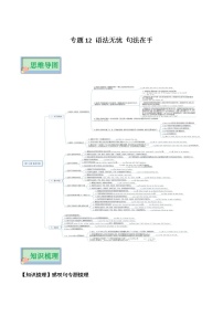 专题12 语法无忧 句法在手——2023年中考英语思维导图+必备知识点梳理+精练学案（牛津上海版）（原卷版+解析版）