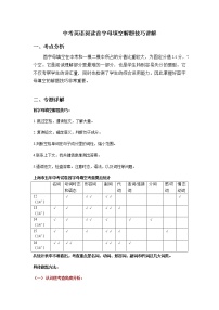 中考英语阅读首字母填空解题技巧讲解