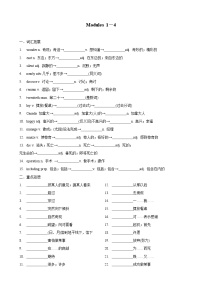 专题1. Modules1-4 -九年级英语寒假精讲精练（外研版）