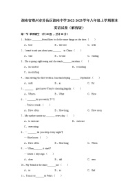 湖南省郴州市苏仙区湘南中学2022-2023学年八年级上学期期末英语试卷（含答案）