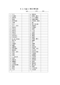 牛津初中英语译林版8A全册单词默写表