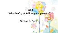 初中英语人教新目标 (Go for it) 版八年级下册Unit 4 Why don’t you talk to your parents?Section A课文配套ppt课件