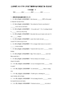 江苏地区2023学年七年级下册期中备考真题汇编-语法词汇（100题）Ⅴ