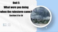 初中英语人教新目标 (Go for it) 版八年级下册Unit 5 What were you doing when the rainstorm came?Section A教学ppt课件