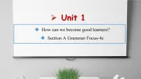 初中英语人教新目标 (Go for it) 版九年级全册Unit 1 How can we become good learners.Section A备课课件ppt