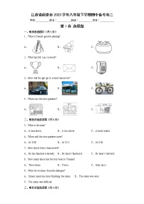 江苏省南京市2023学年八年级下学期期中备考卷二