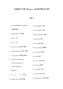 Unit 1-5 重点短语期中复习清单 2022-2023学年人教版英语八年级下册