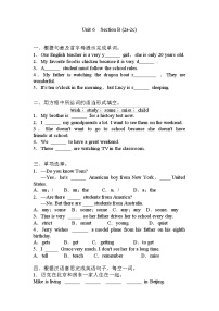 初中英语人教新目标 (Go for it) 版七年级下册Section B课堂检测