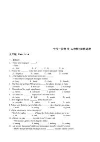 中考英语一轮复习（人教版）培优测试题九年级Units 5~6 (含答案)