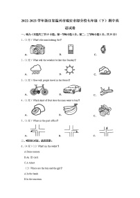 浙江省温州市瑞安市部分校2022-2023学年七年级下学期期中英语试卷（含答案）