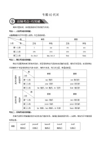 中考英语二轮复习英语语法专项突破+题型特训专题02 代词(含答案)